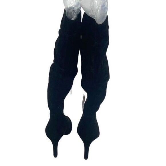 Vince Camuto Womens Suede VP-Larink Heeled Tall Boots Black Size 6.5 NWT - Picture 4 of 9